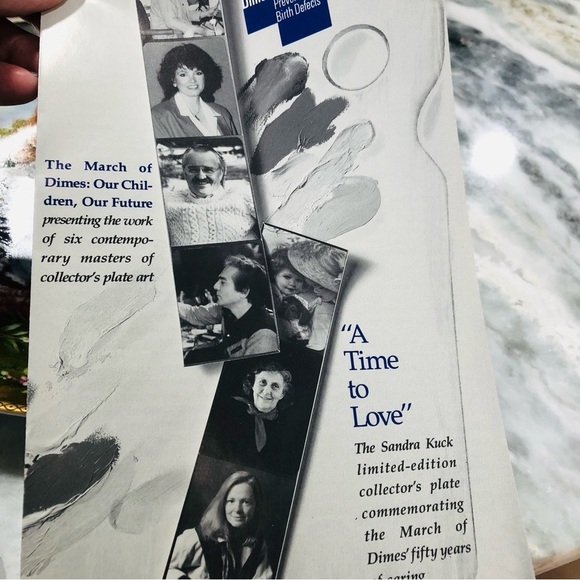 Sandra Kuck Collectors Plate A TIME TO LOVE  March of Dimes Knowles China 1989 - Picture 7 of 11
